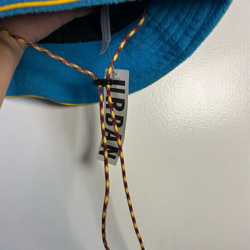 Urban Outfitters Teal Hat with Yellow and Red Cord